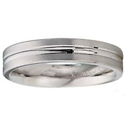 4mm Platinum Flat Comfort Fit Satin Band