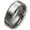 8mm Polished Beveled Edge Tungsten Band