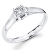 14K White Gold 0.33ctw Round Diamond Solitaire Engagement Ring