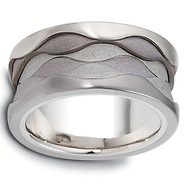 11.50 mm Titanium & Gold Dora Wedding Band