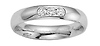 6mm Platinum Tri Diamond Comfort Fit Band