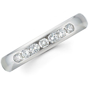 4mm Channel Diamond Comfort Fit Promise Ring