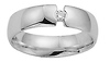 6mm Platinum Diamond Comfort Fit Promise Ring