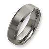 Beveled Edged Tungsten 7mm Brushed & Polished Band