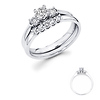 3/4Ct Round Diamond 14k White Gold Engagement Set