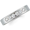 4mm Platinum Channel Diamond Comfort Fit Benchmark Promise Ring (0.36ctw)