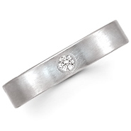 4mm Diamond Flat Comfort Fit Promise Ring
