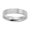 4mm Platinum Diamond Flat Comfort Fit Promise Ring