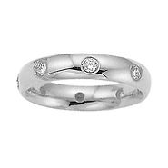 4mm Platinum Diamond Eternity Comfort Fit Band