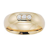 6mm Comfort Fit 14K Yellow Gold Tri-Diamond Benchmark Ring