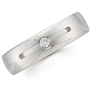 6mm Platinum Diamond Comfort Fit Ring