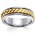7mm 14K Two Tone Woven Handmade Band