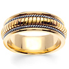 8mm 14k Two Tone Designer Handmade Band
