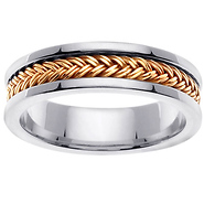 5mm 14k Two Tone Woven Handmade Band