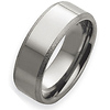 Tungsten Polished Band with Brushed Edge