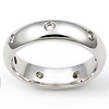 14K White Gold Bezel set Diamond Semi Eternity Band 0.21 ct (size 8)
