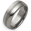 Polished 8mm Tungsten Band with Brushed Stripe
