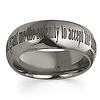 Polished 8mm Tungsten Serenity Prayer Ring