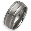 10mm Grooved Tungsten Polished & Brushed Band