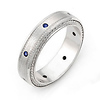 Bezel Set Blue Sapphire Semi Eternity Band (0.13 ct.)