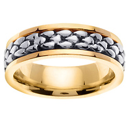 7mm 14k Two Tone Designer Band
