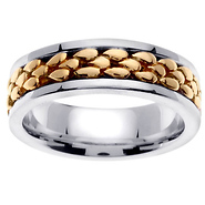 7mm 14k Two Tone Designer Band