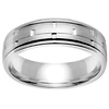 6.5mm 14k White Gold Designer Band
