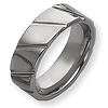 Diagonal Grooved 8mm Polished Tungsten Band