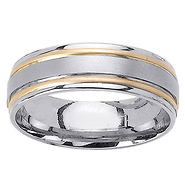 7mm 14k Two Tone Gold Band