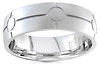 6.5mm 14k White Gold Designer Band