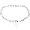 Silver Heart Link Toggle Necklace