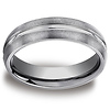 6mm Tungsten Designer Comfort Fit Benchmark Wedding Band