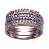 14k Tri Color Diamond Ring (Rose, Yellow & White Gold) 6.3gr (1.00 ct diamonds)