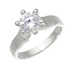 Fancy White Gold CZ Ring