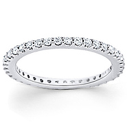 14K White Gold 0.5ctw Prong Set Diamond Eternity Ring