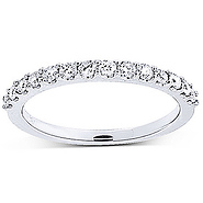 14K White Gold 0.50ct Semi Prong Set Eternity Ring