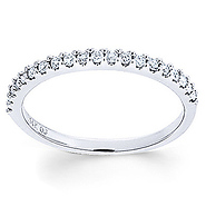 14K White Gold 0.25ct Semi Prong Set Eternity Ring