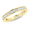 14K Yellow Gold 1ctw Channel Set Round Diamond Eternity Ring
