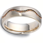 7.00 mm Rope Braid 14K Gold Dora Wedding Band