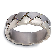 8.00 mm Titanium & Gold Dora Wedding Band