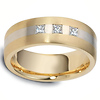 18K Two Tone Stripe Dora Diamond Wedding Band