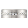 Channel Set 14K White Gold 8mm Diamond Wedding Band