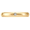 3mm Domed 14K Yellow Gold Diamond Bezel Band