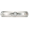4mm Domed 14K White Gold Diamond Bezel Band