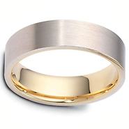 6.00 mm 18K Two Tone Gold Wedding Band