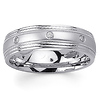.16ct 14k White Gold Milgrain Diamond Wedding Band