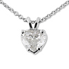 White Gold 0.75ct Solitaire Heart-Cut Diamond Pendant