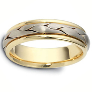 6.00 mm 18K Two Tone Woven Dora Wedding Band