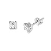 0.50ct 14K Princess Cut Prong Set Diamond Stud Earrings