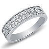14K White Gold Milgrain 0.50ctw Diamond Pav� Ring
